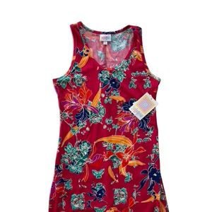 NWT Lularoe Dani Sleeveless XS Floral Magenta Column Dress
